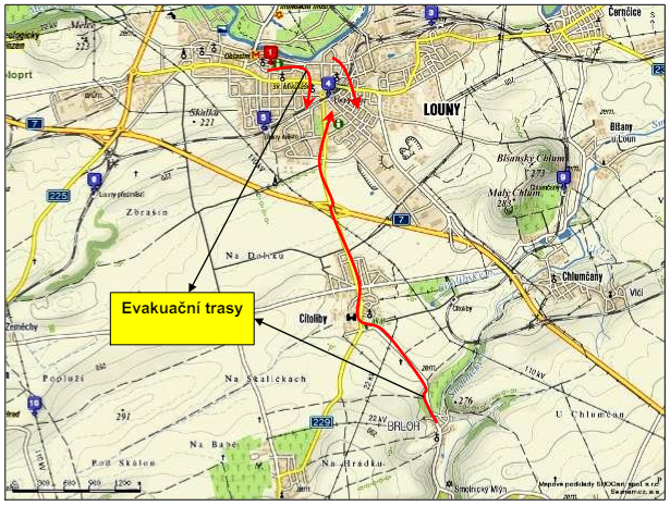 Objízdné trasy na území města Louny